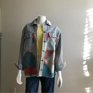 Awesome southwest denim jacket NWT Size small oversized
